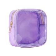 Cobrcref KOTORA Clear Makeup Bag Cosmetics Bag Mini Small Pouch Purse Approved Toiletry Bags Zipper Cute Pouches Make Up Travel Toiletry Car Accessories For Women Girls