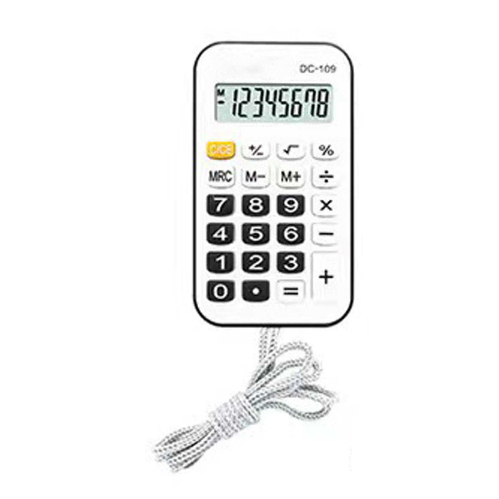 Cobrcref Small Portable Calculator Simple Fashionable Design With Rope