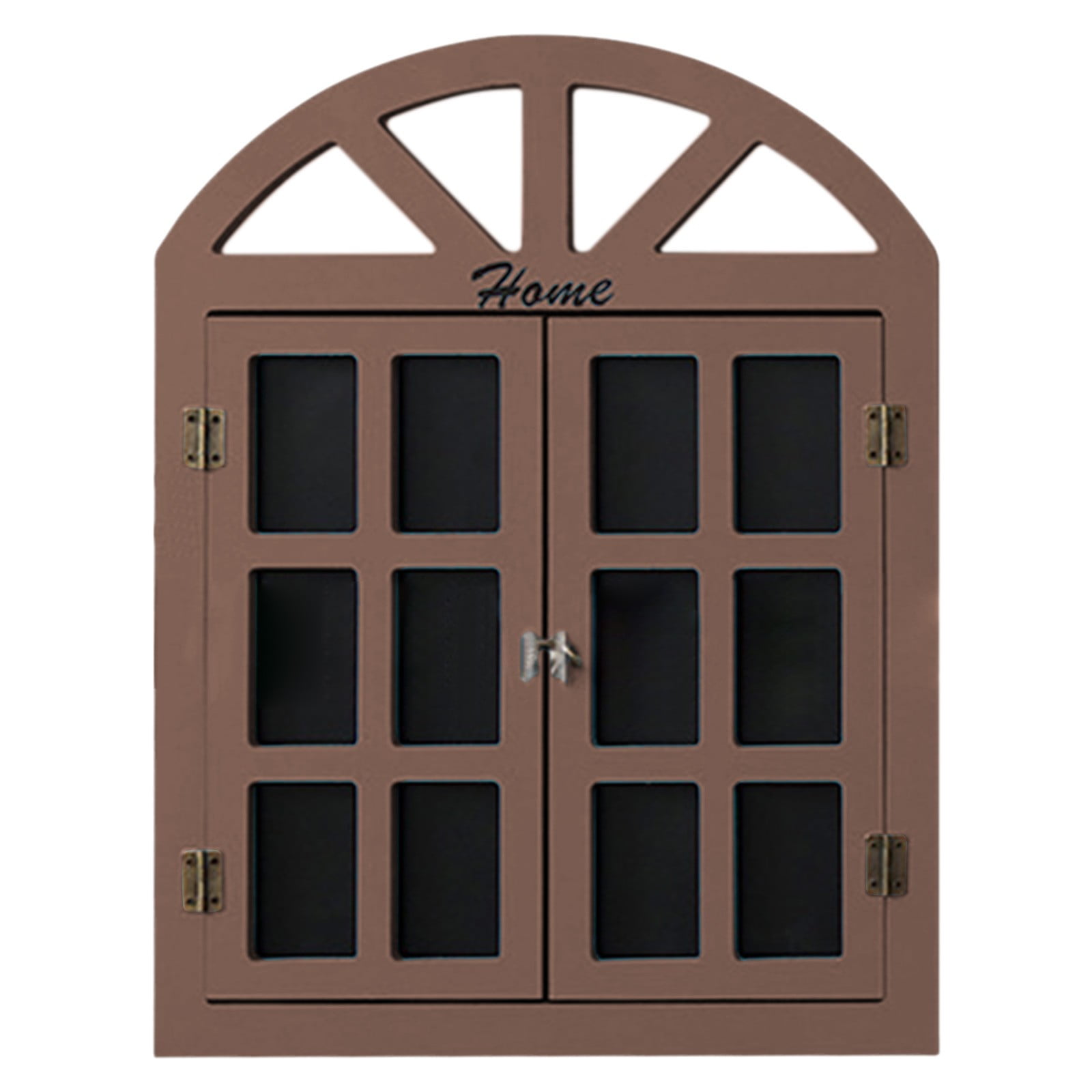 Cobrcref Wood Wall Hanging Decorative Pendant False Window Blackboard