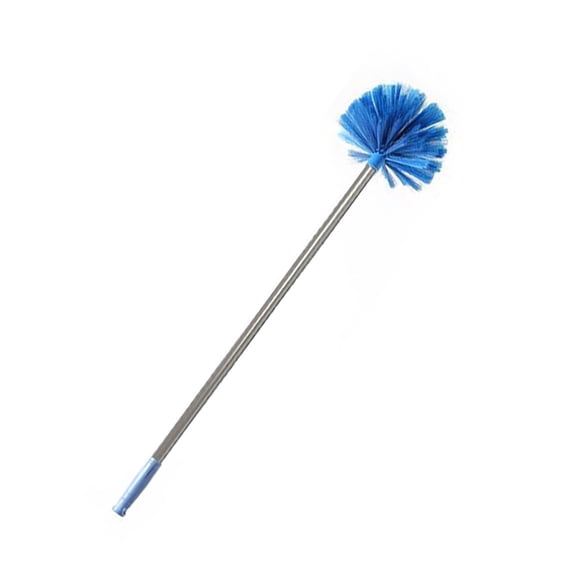 Cobweb Duster,Ceiling Dusters with Extension Pole,Extendable Cleaning Duster,Corner Brush,Stainless steel Cobweb Dusters,Long Pole Duster for Ceiling Fan & Door Upper Edge(51.18")(Blue)