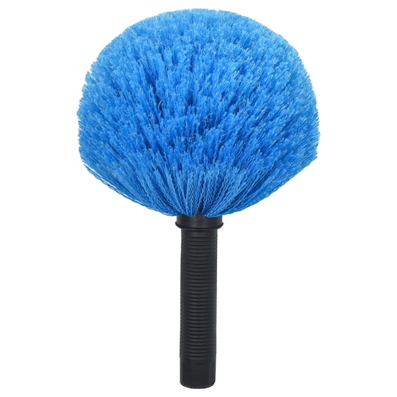 Cobweb Duster Head, Spider Web Brush Head, 6" Diameter Blue Screw On Cob Web Duster Head, 1 Pack Indoor American Threaded Interface Webster Cobweb Duster Head