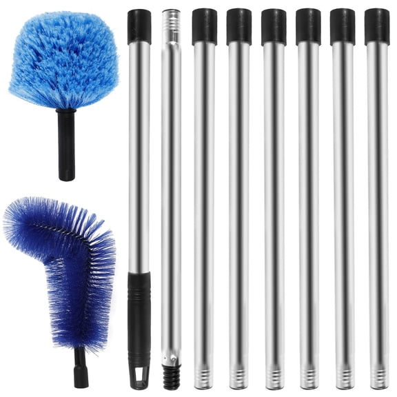 Cobweb Duster With Extension Pole Long Handle Spider Web Brush Detachable Cleaner Tool For Ceiling Fan Furniture (8 )