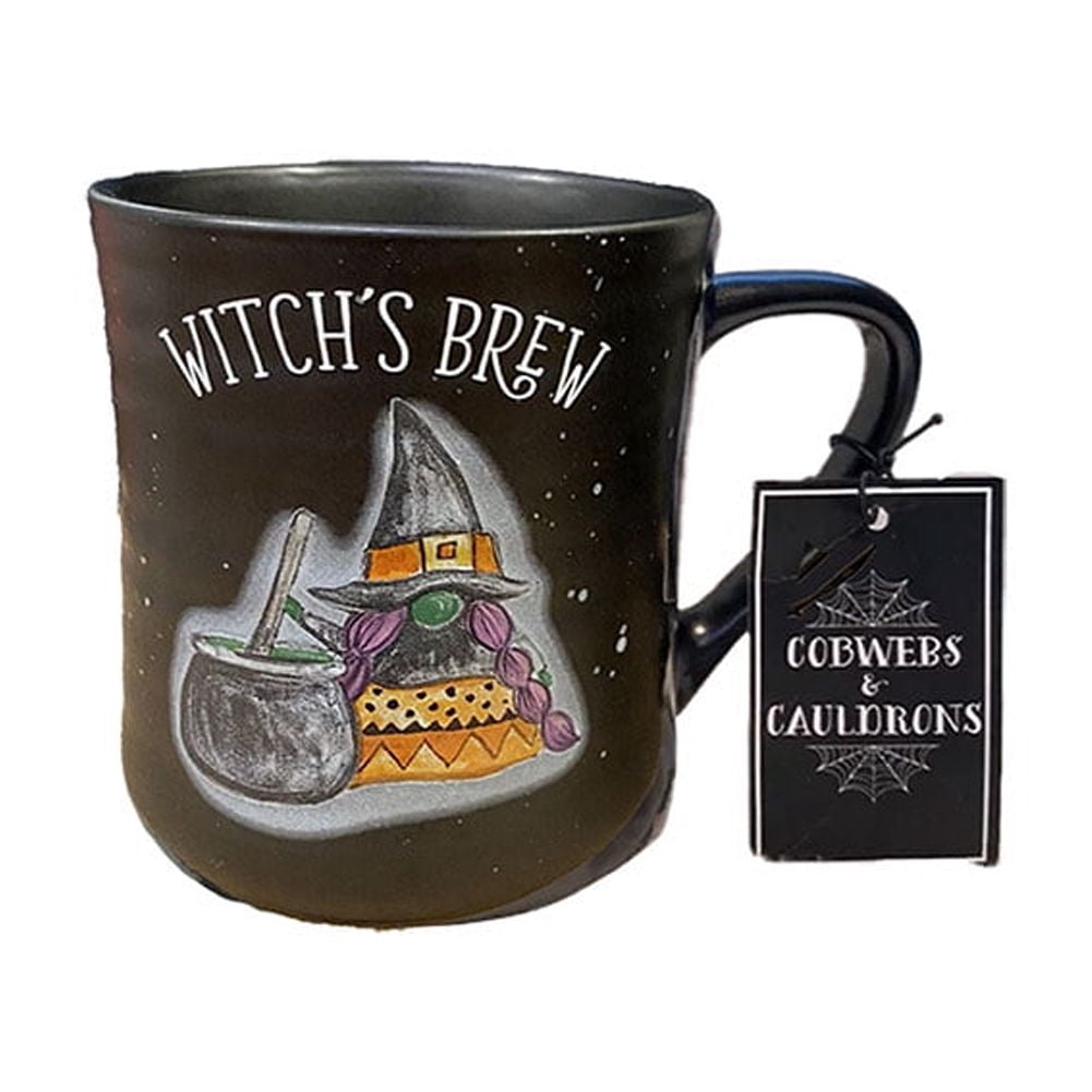 Cobwebs & Cauldrons Witch Gnome Witches Brew Oversize Ceramic Mug