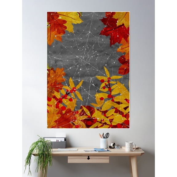 Cobwebs Poster Wall Art, Modern Wall Decor For Living Room Bedroom, 24x36 UNFRAMED