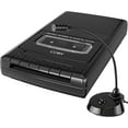 thumbnail image 1 of Coby CVR42 Portable Cassette Player and Tape Recorder with Built-in Microphone, AC Adapter, Black, 1 of 8