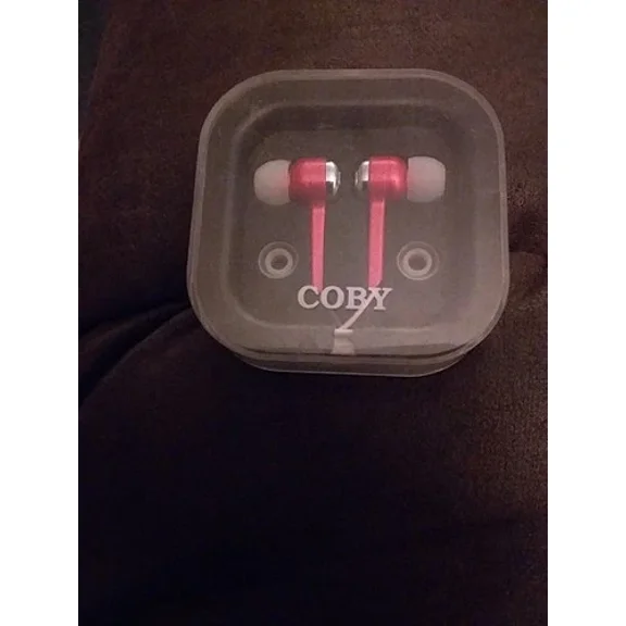 Coby Digital Ear Buds Wireless Headphones Red White Cord Red Plug White Ear Tips