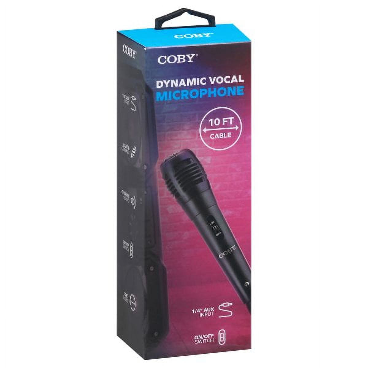 Coby Dynamic Vocal Wired Microphone Audio Receiver for Singing, Karaoke, Recording Karaoke