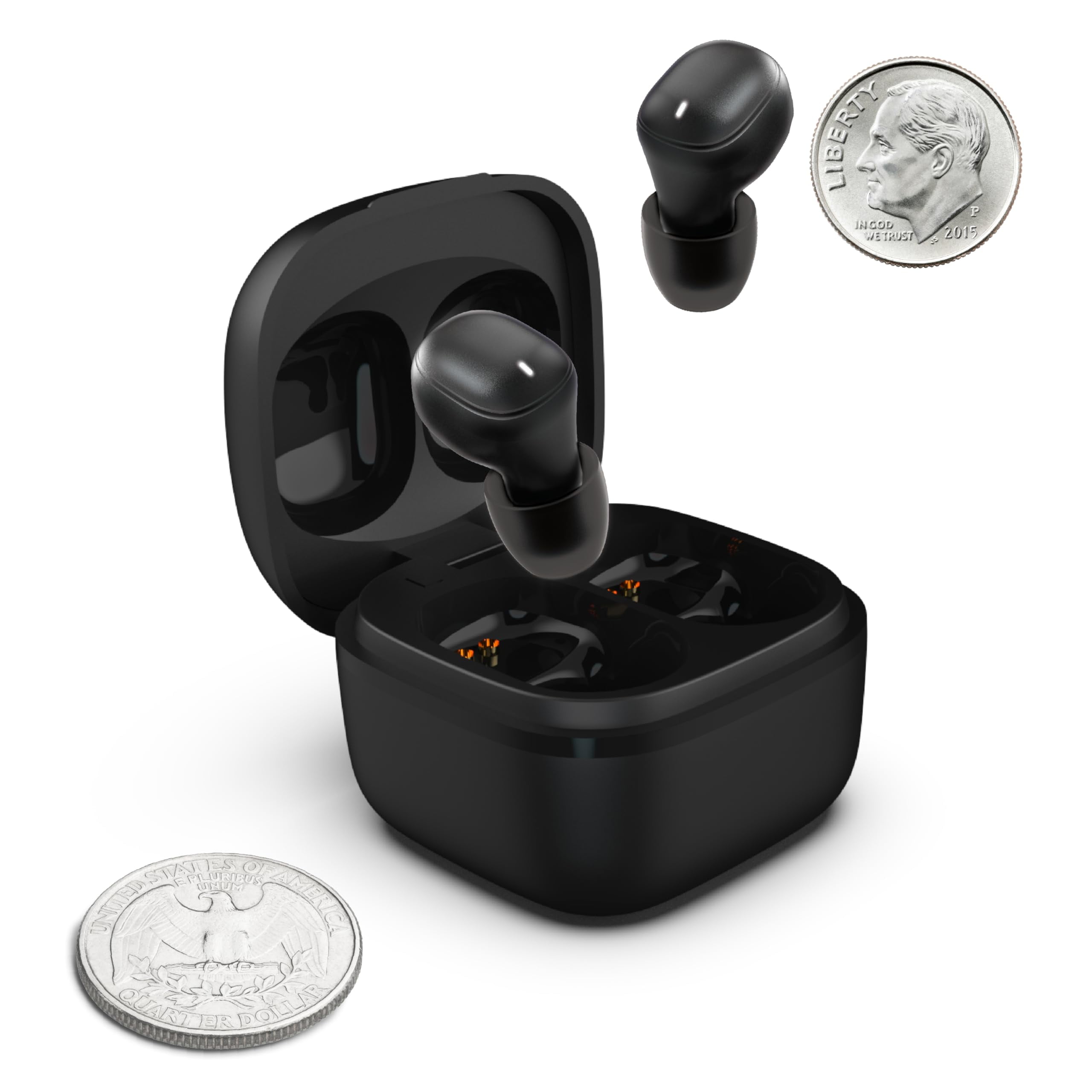 Coby Mini True Wireless Earbuds Compact Lightweight in Ear Headphones w Case World s Smallest Wireless Ear Buds w Built in Mic Wireless
