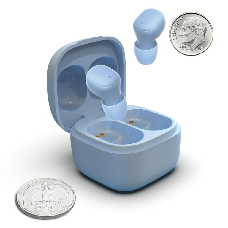 Coby Mini True Wireless Earbuds Compact Lightweight in Ear Headphones w Case World s Smallest Wireless Ear Buds w Built in Mic Wireless Headphones Bluetooth Headphones w 12 HR Play Blue Walmart