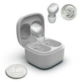 thumbnail image 1 of Coby Mini True Wireless Earbuds | Compact Lightweight in-Ear Headphones w/Case | World's Smallest Wireless Ear Buds w/Built-in Mic | Wireless Headphones, Bluetooth Headphones w/ 12-HR Play (White), 1 of 9