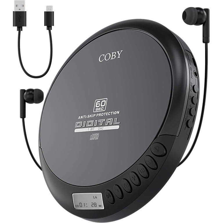 Coby Portable CD Player with Anti-Skip Technology Built-In FM