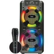 COBY True Wireless Bluetooth Speaker with Karaoke Microphone and LED Lights