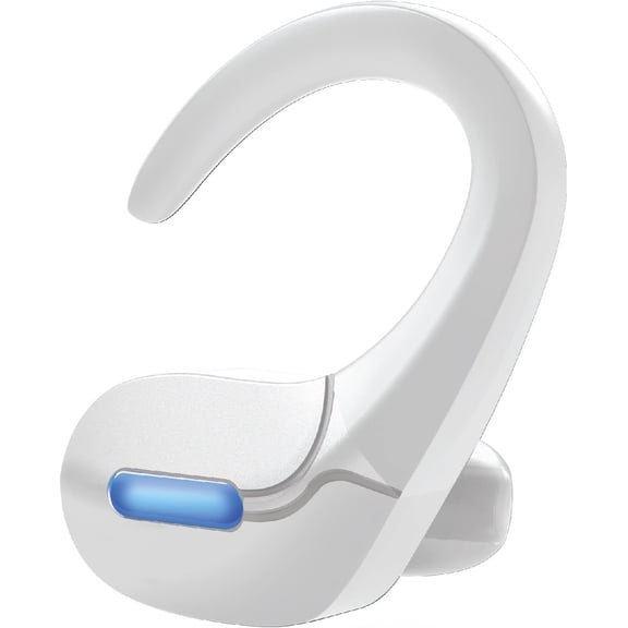 COBY True Wireless Sports Earbuds with Over-Ear Hooks, Sweatproof Bluetooth Earbuds, White