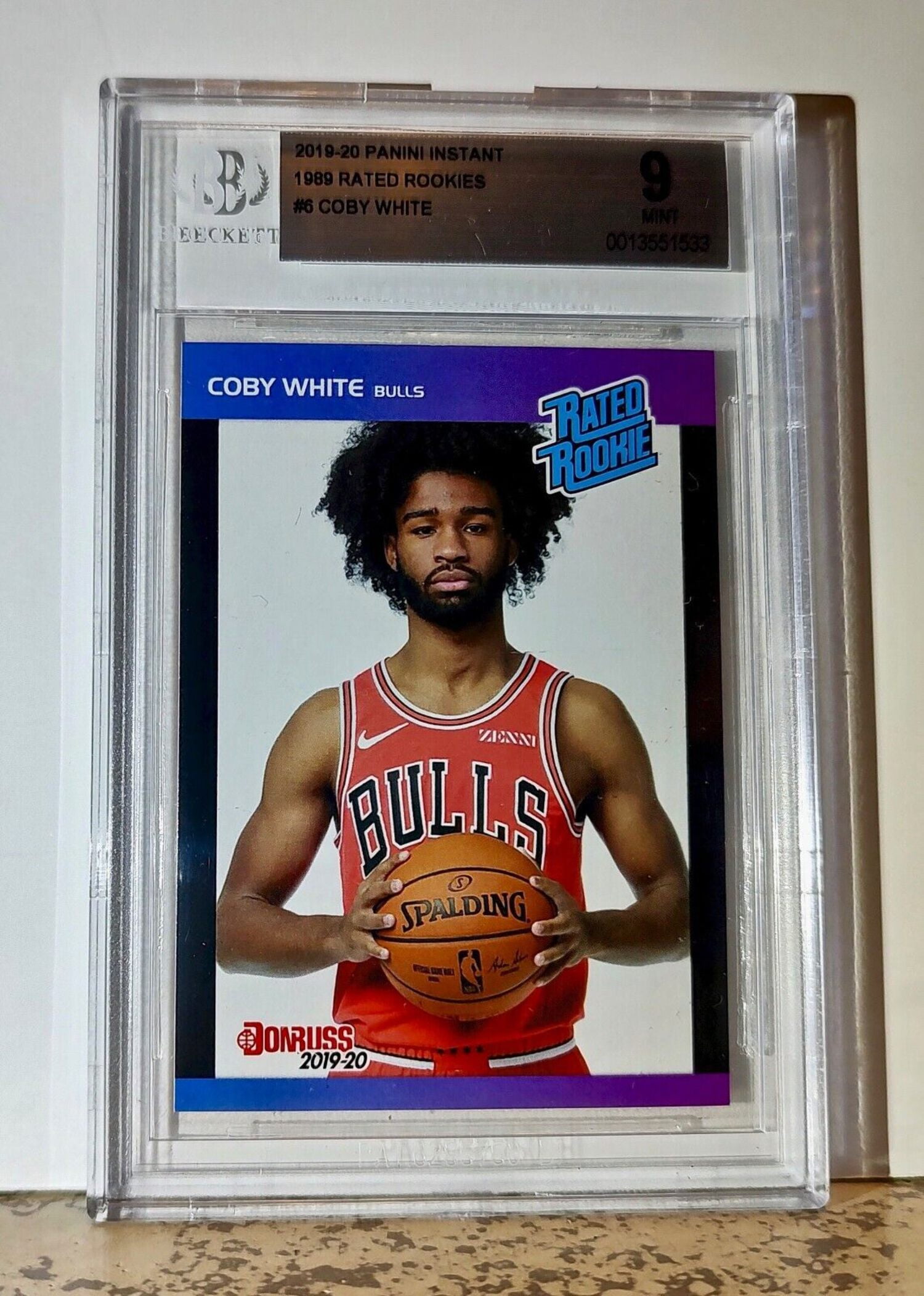 Coby White 2019-20 Panini NBA #6 1989 Rated Rookies Card 1/3431 Coby White 2019-20 Panini NBA #6 1989 Rated Rookies Card 1/3431
