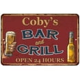 thumbnail image 1 of Coby's Red Bar and Grill Rustic Sign Decor 8x12 208120045102, 1 of 1