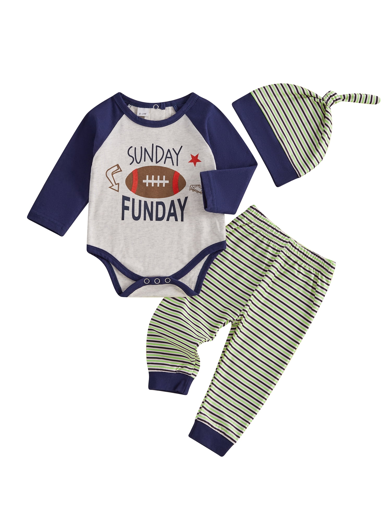 Boy Baby Rugby Rompers CocMouse Baby Boys Pants Set, Letters Rugby Print Romper with Striped ...