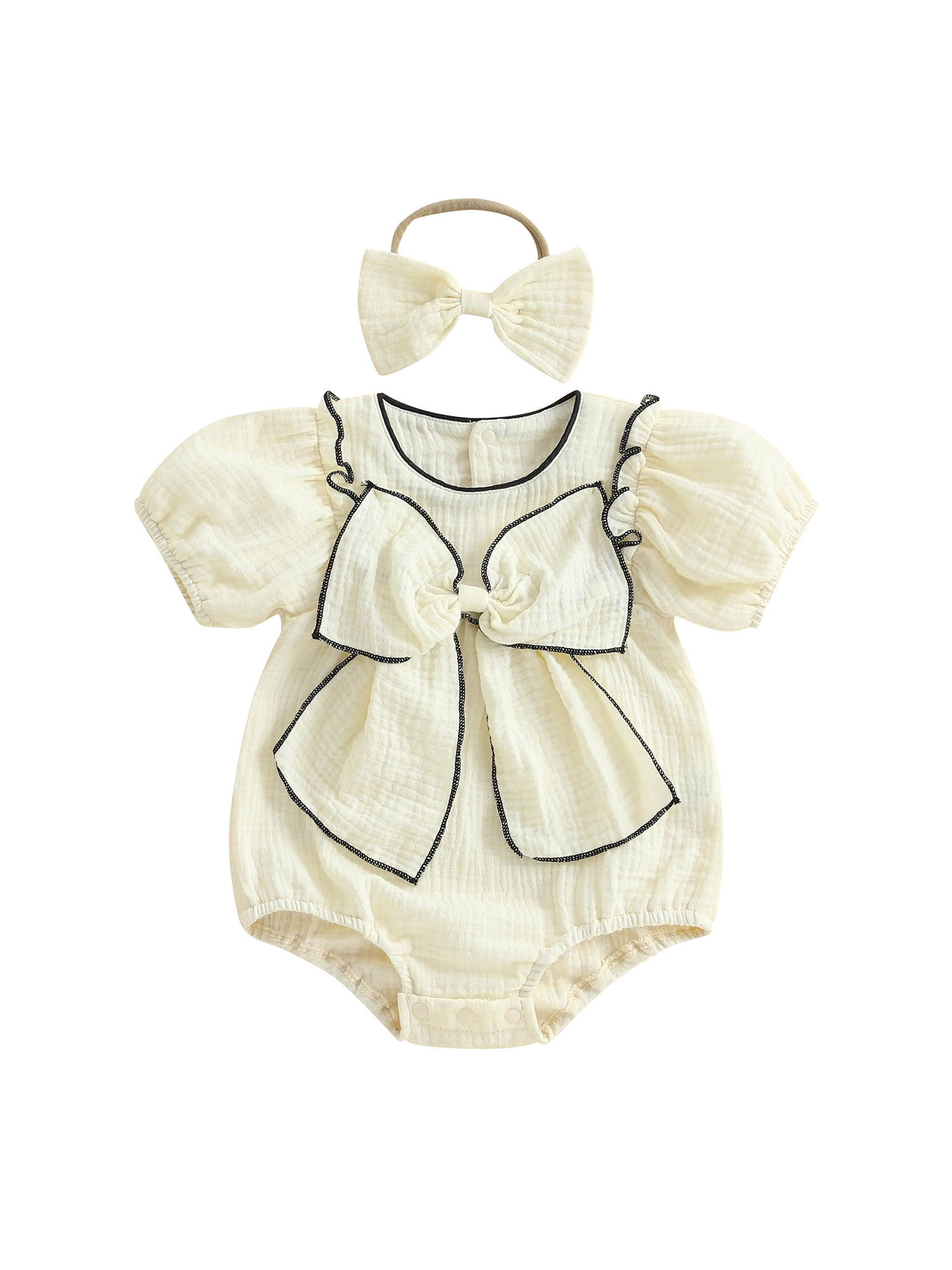 Bowknot Cami Romper For Toddler Girl