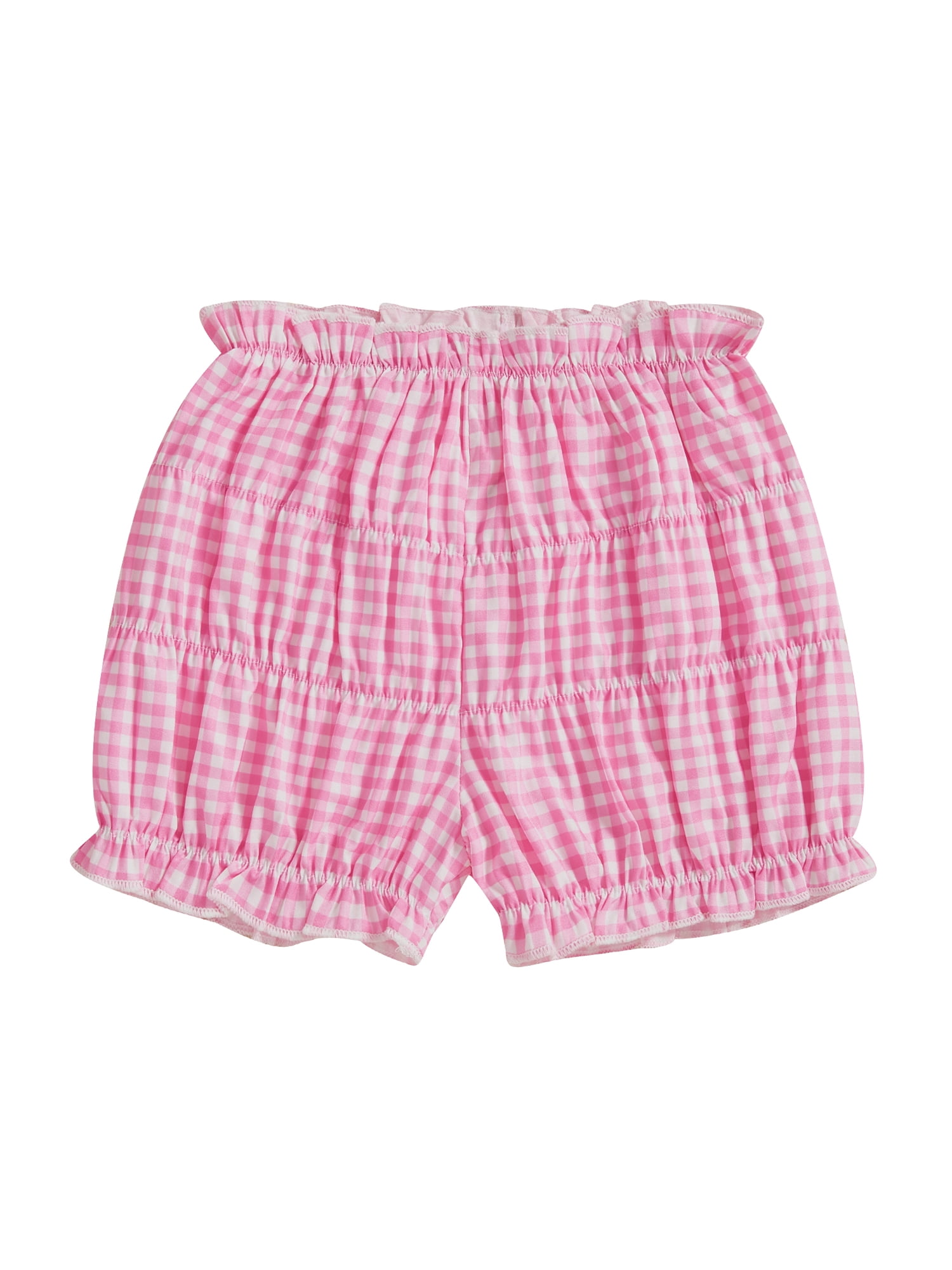 CocMouse Girl Bloomers Shorts Plaid Print Elastic Waist Ruffled Short ...