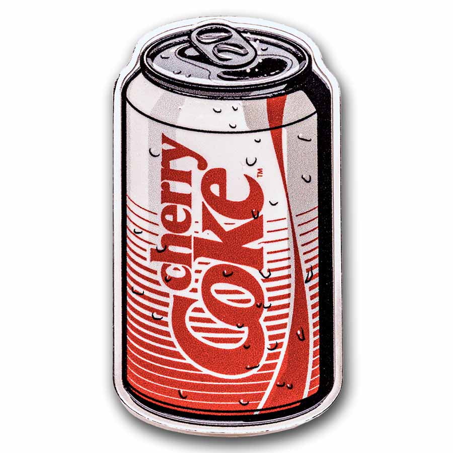 COCA-COLA 1 oz Silver Cherry Coke Coin w/ Box & COA