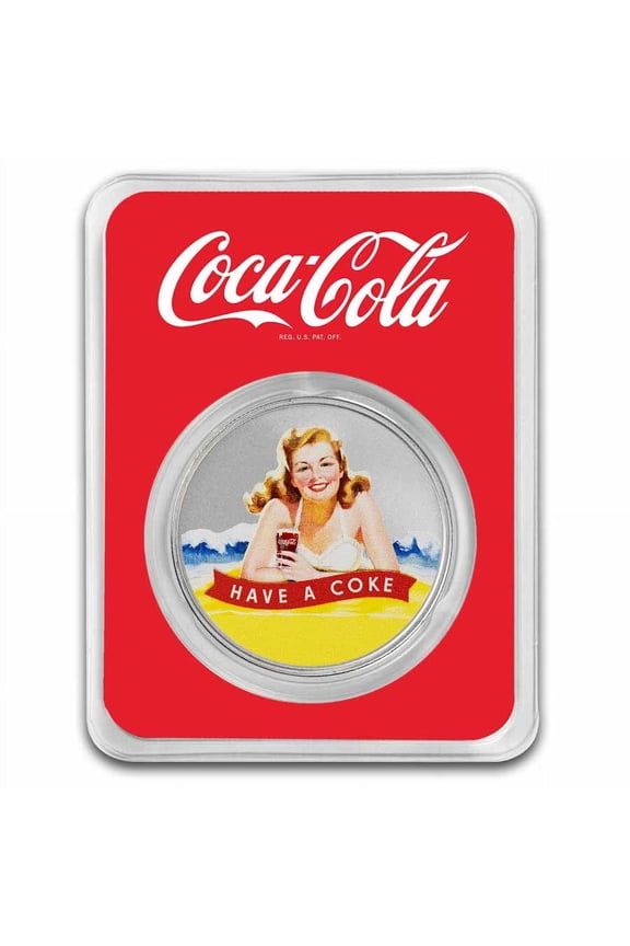 1 oz Silver Colorized Round Bathing Beauties: Blonde