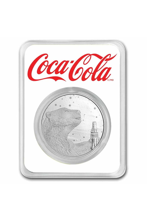 1 oz Silver Polar Bear Round in TEP