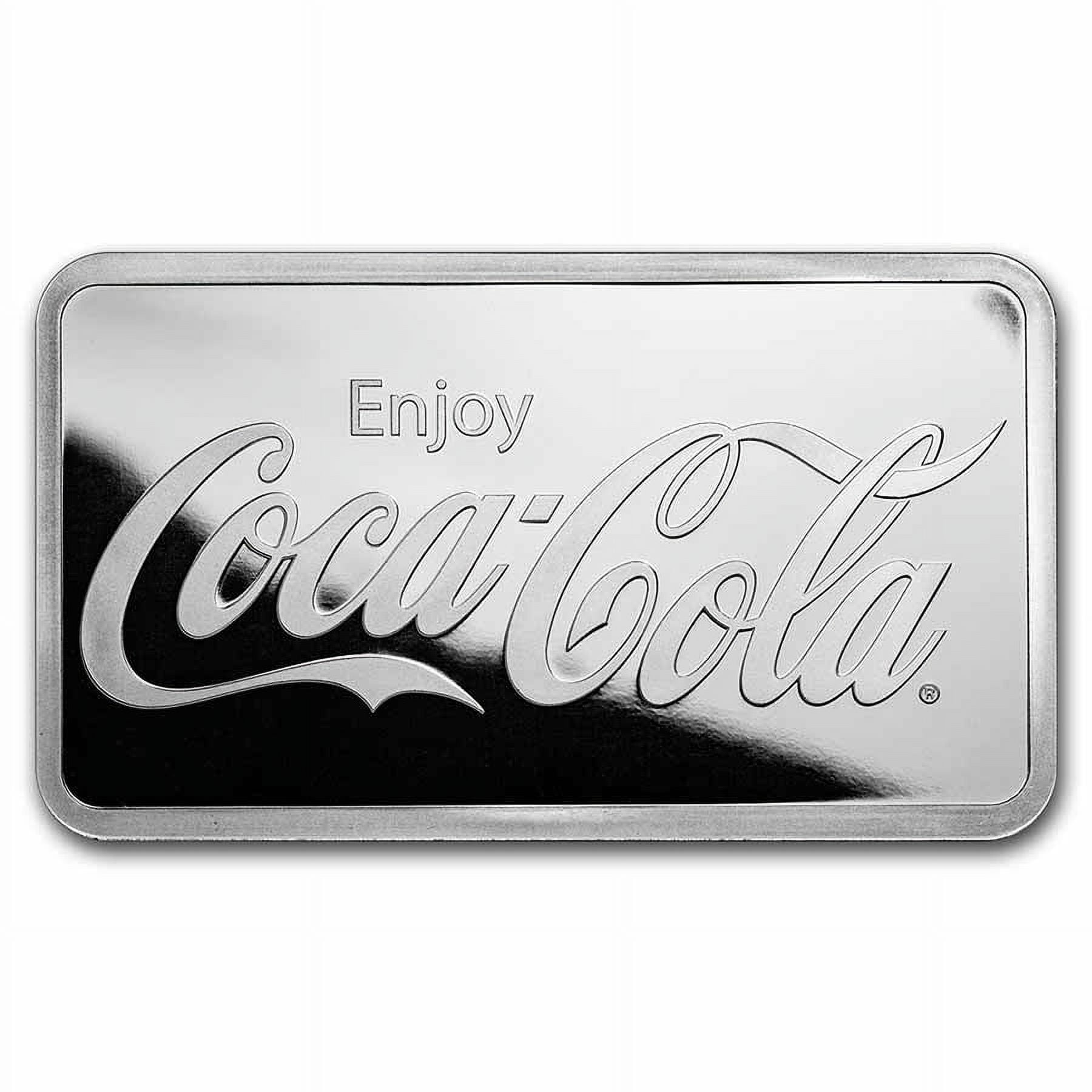 COCA-COLA 10 oz Silver Struck Bar