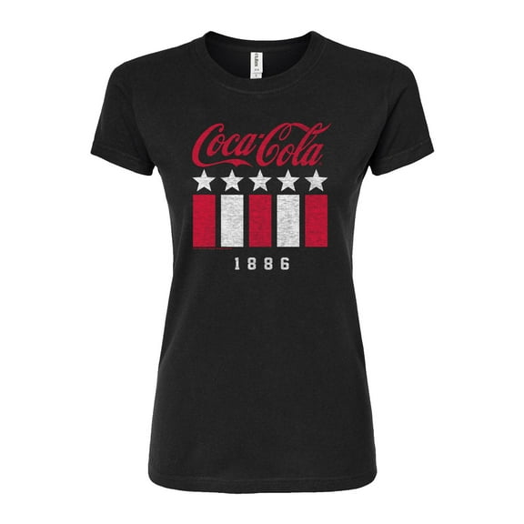 Coca-Cola - 1886 Stars Stripes - Juniors Fitted Graphic T-Shirt