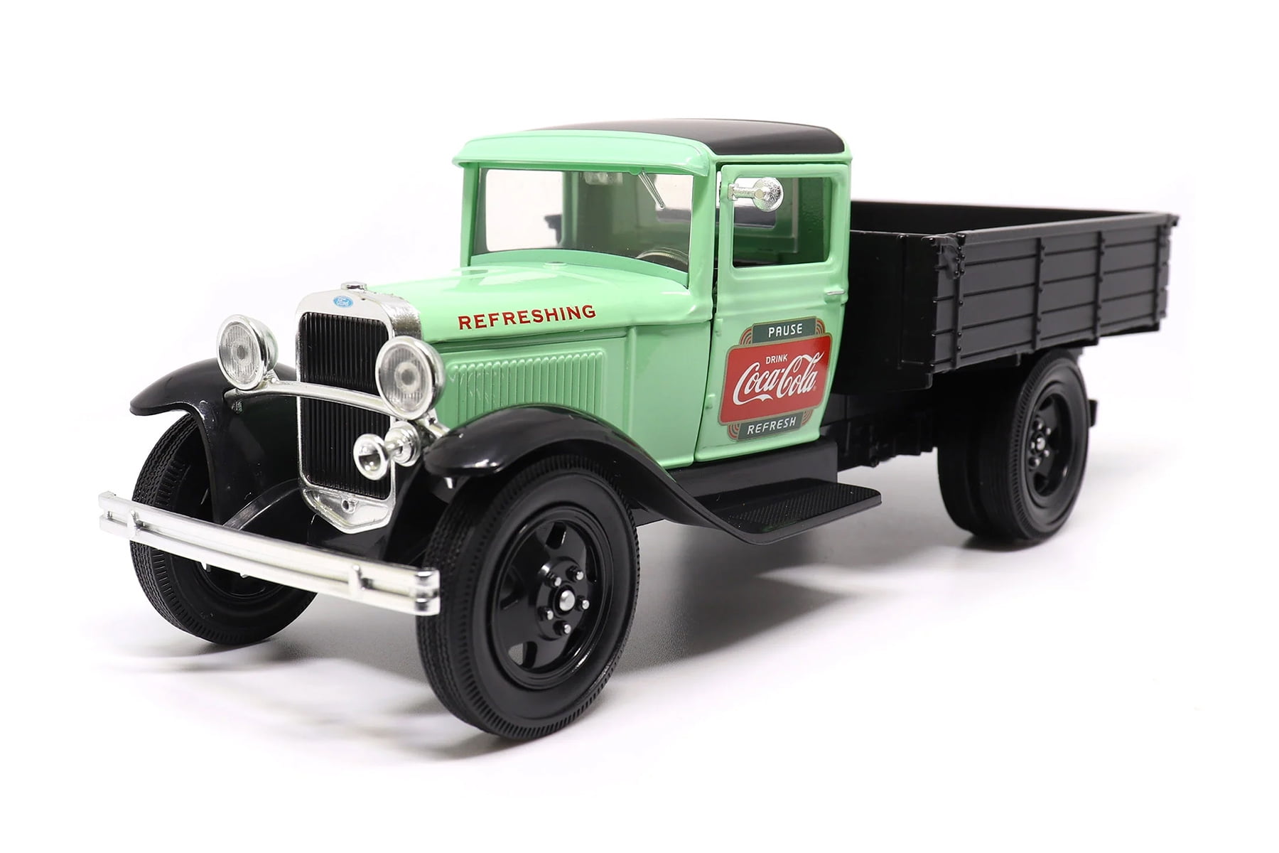 1931 Ford Model AA Pickup Truck Light Green and Black "Pause. Refresh. Drink Coca-Cola" 1/24 Diecast Model Car by Motor City Classics