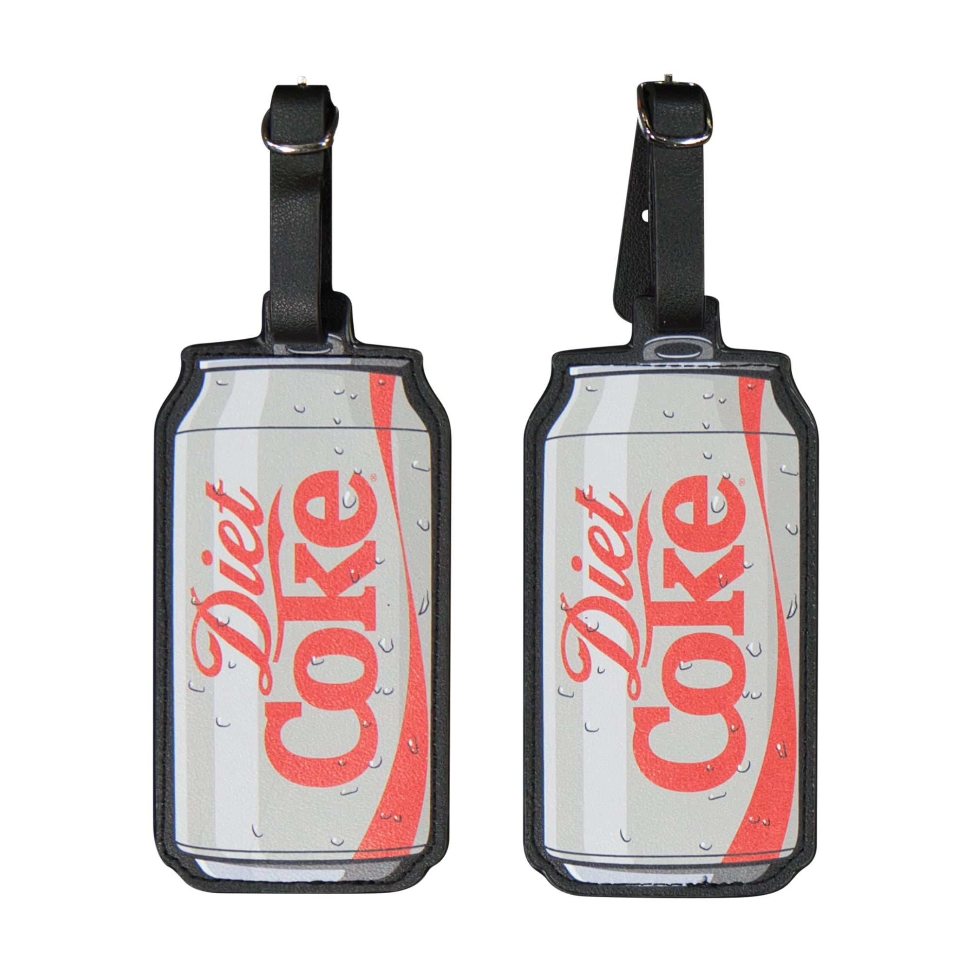 Coca Cola 2-Piece Suitcase ID Tag Set with Adjustable Straps, Diet