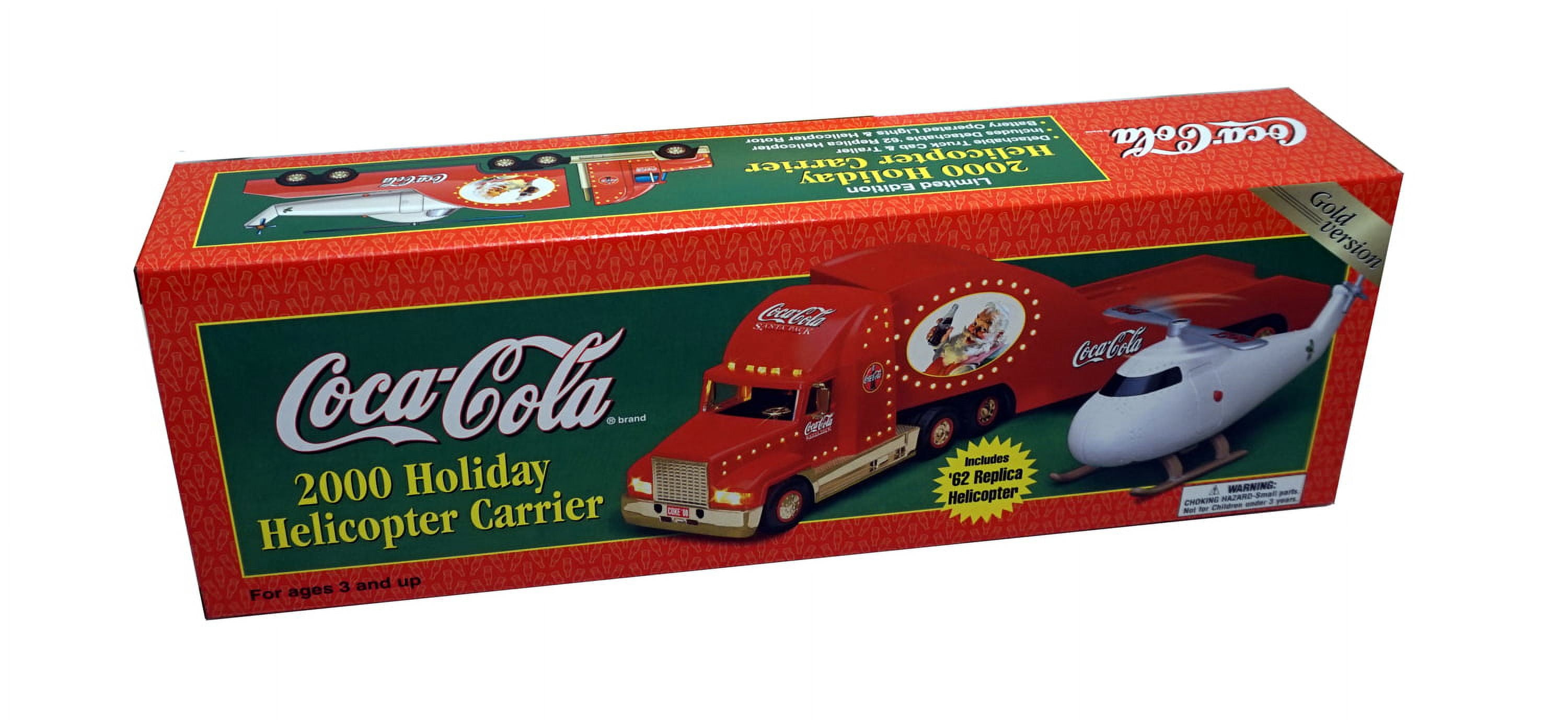 Coca-Cola 2000 Holiday Helicopter Carrier - Coke Truck & Trailer