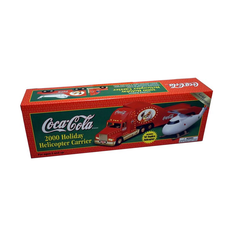 Coca-Cola 2000 Holiday Helicopter Carrier - Coke Truck & Trailer
