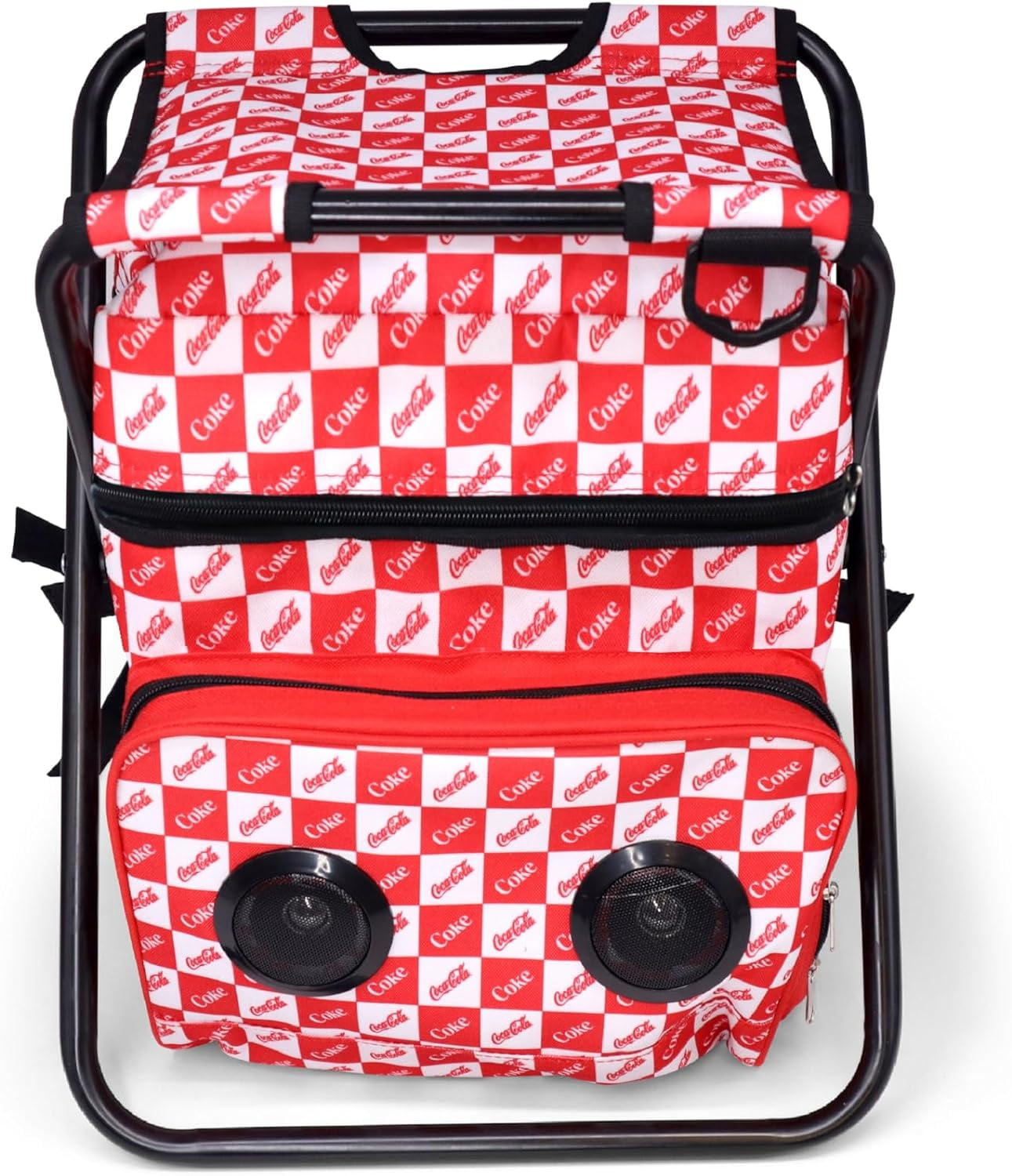 Coca-Cola アウトドアチェア 赤・バック Coca-Cola 24 Can Cooler Backpack and Folding Chair with Built-In