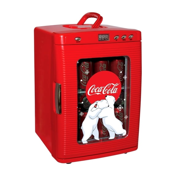 Coca-Cola Polar Bear 28 Can Cooler/Warmer 12V DC 110V AC Mini Fridge Red