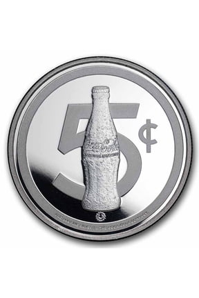5 cent Bottle 1 oz Silver Struck Round