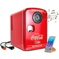 thumbnail image 1 of Coca-Cola 6 Can Portable Cooler/Warmer Built-in Bluetooth Speaker Refrigerator, 1 of 12
