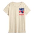 thumbnail image 1 of Coca-Cola - 86 American Flag And Bottle - Womens Short Sleeve Graphic T-Shirt, 1 of 5