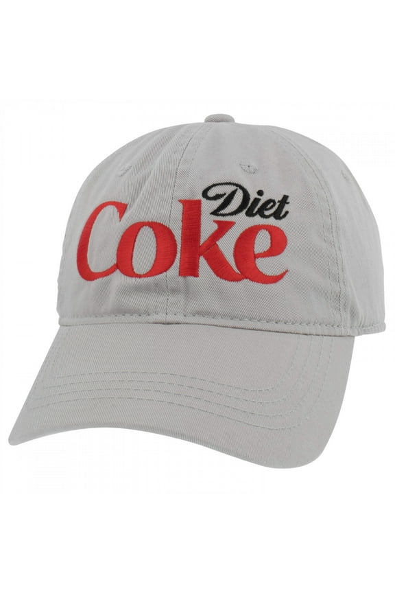 887600 Diet Coke Embroidered Logo Gray Adjustable Hat