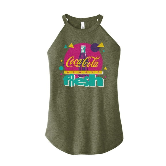 Coca-Cola - 90's Retro - Always Fresh - Juniors High Neck Tank Top