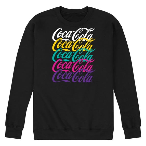 Coca-Cola - 90's Retro Logo Stacked - Men's Crew Neck Fleece Pullover