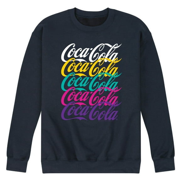 Coca-Cola - 90's Retro Logo Stacked - Men's Crew Neck Fleece Pullover