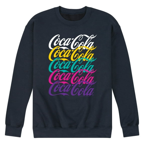 Coca-Cola - 90's Retro Logo Stacked - Men's Crew Neck Fleece Pullover
