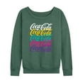 thumbnail image 1 of Coca-Cola - 90's Retro Logo Stacked - Women's Lightweight French Terry Long Sleeve Shirt, 1 of 5