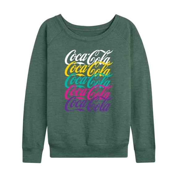 Coca-Cola - 90's Retro Logo Stacked - Women's Lightweight French Terry Long Sleeve Shirt
