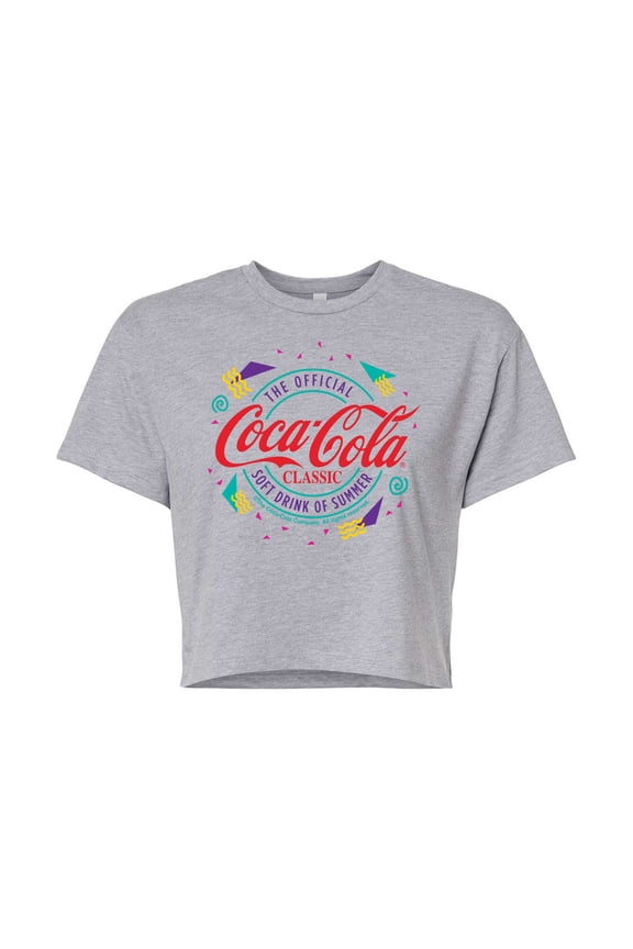 - 90's Retro Original Logo - Juniors Cropped Cotton Blend T-Shirt