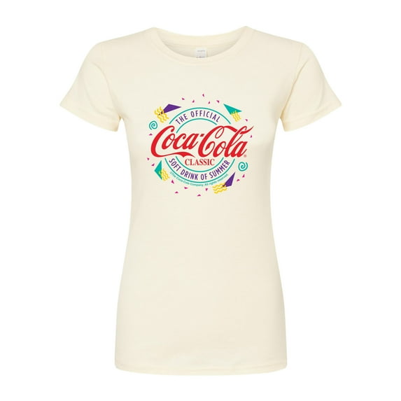 Coca-Cola - 90's Retro Original Logo - Juniors Fitted Graphic T-Shirt