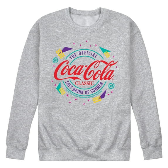 Coca-Cola - 90's Retro Original Logo - Men's Crew Neck Fleece Pullover