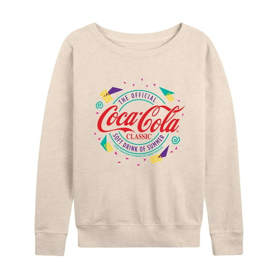 Coca-Cola - 90's Retro Original Logo - Women's Lightweight French Terry Long Sleeve Shirt
