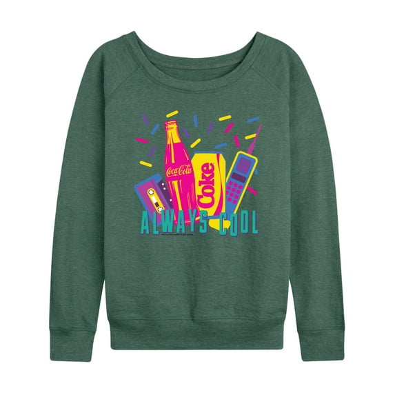 Coca-Cola - 90's Retro Style - Always Cool - Women's Lightweight French Terry Long Sleeve Shirt