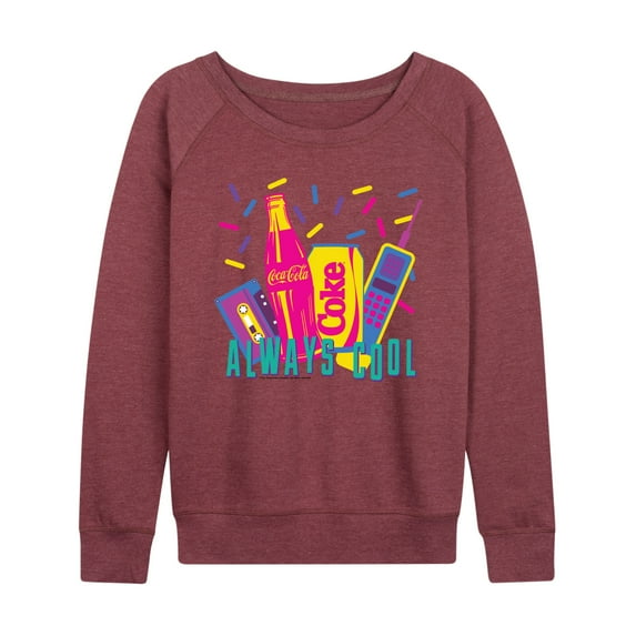 Coca-Cola - 90's Retro Style - Always Cool - Women's Lightweight French Terry Long Sleeve Shirt