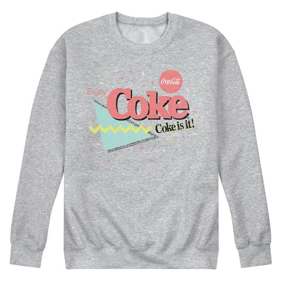 Coca-Cola - 90's Retro Style - Coke Is It - Men's Crew Neck Fleece Pullover
